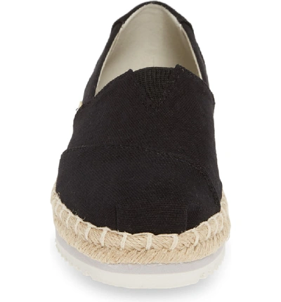 Shop Toms Alpargata Platform Sneaker In Black Canvas