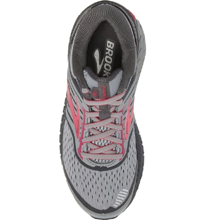 Shop Brooks Ariel 18 Running Shoe In Grey/ Grey/ Pink