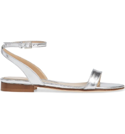 Shop Emme Parsons One Ankle Strap Flat Sandal In Silver