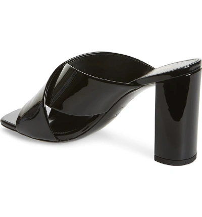 Shop Saint Laurent Loulou Slide Sandal In Black Patent