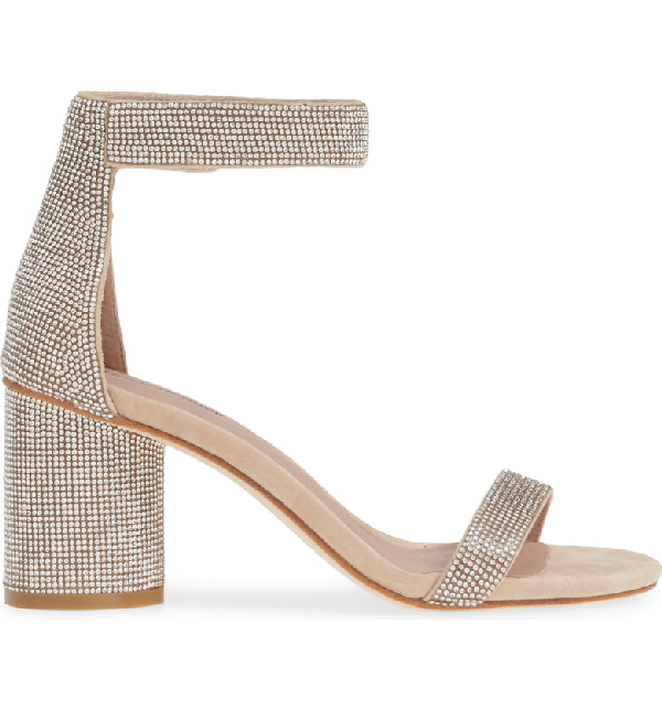 laura crystal embellished ankle strap sandal
