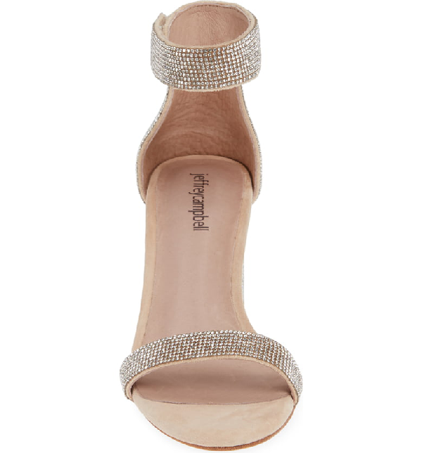 laura crystal embellished ankle strap sandal