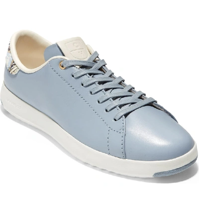 Shop Cole Haan Grandpro Tennis Sneaker In Blue/ Ivory/ Print Leather