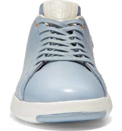 Shop Cole Haan Grandpro Tennis Sneaker In Blue/ Ivory/ Print Leather