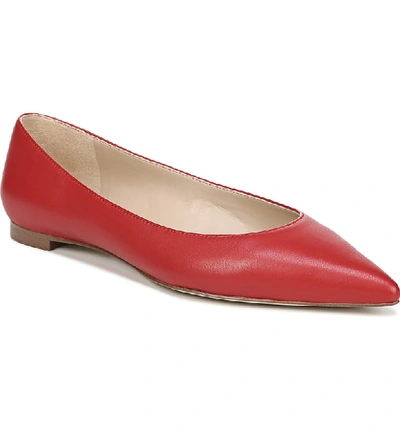 Shop Sam Edelman Sally Flat In Candy Red Nappa Leather