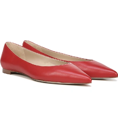 Shop Sam Edelman Sally Flat In Candy Red Nappa Leather