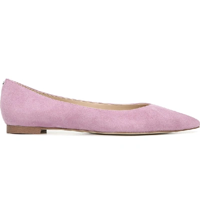 Shop Sam Edelman Sally Flat In Sweet Lilac Suede Leather