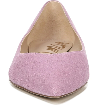 Shop Sam Edelman Sally Flat In Sweet Lilac Suede Leather