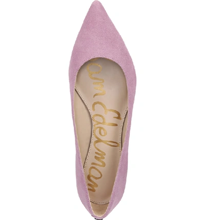 Shop Sam Edelman Sally Flat In Sweet Lilac Suede Leather