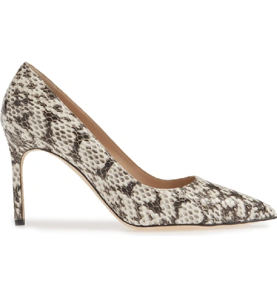 Shop Manolo Blahnik Bb Genuine Snakeskin Pointy Toe Pump In Natural Roccia