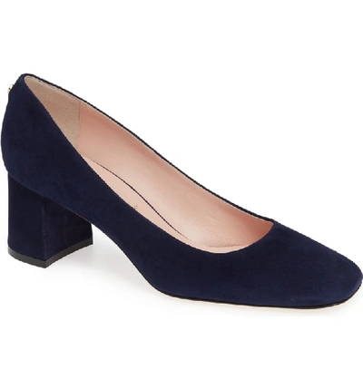 Shop Kate Spade Kylah Block Heel Pump In Navy