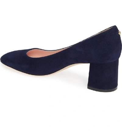 Shop Kate Spade Kylah Block Heel Pump In Navy