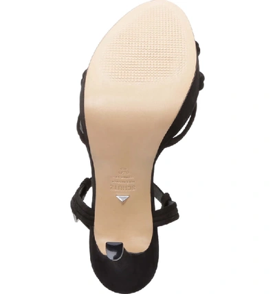 Shop Schutz Bogga Platform Sandal In Black Nubuck Leather