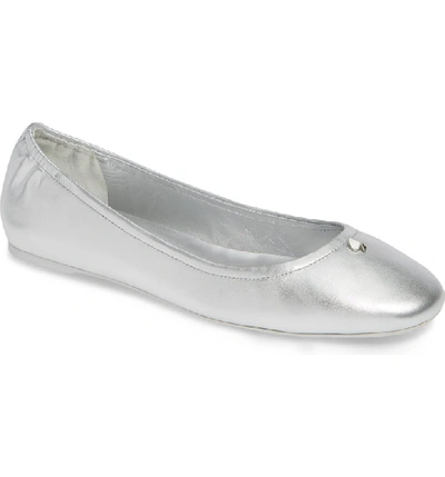 Shop Kate Spade Kora Ballet Flat In Silver