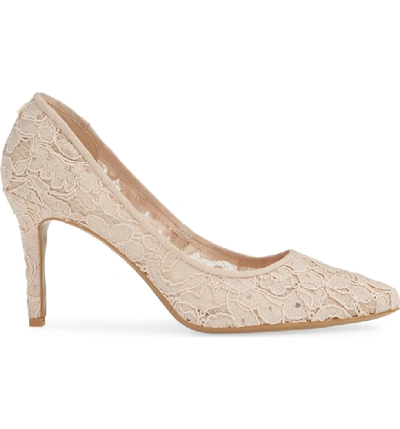 Shop Karl Lagerfeld Royale Pump In Nude Fabric