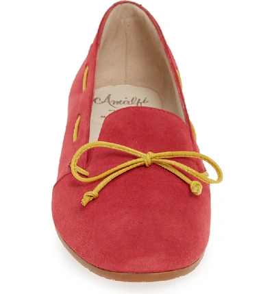 Shop Amalfi By Rangoni Varazze Laced Wedge Loafer In Red Suede