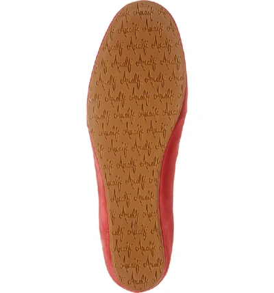 Shop Amalfi By Rangoni Varazze Laced Wedge Loafer In Red Suede