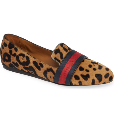 Shop Veronica Beard Griffin Genuine Calf Hair Loafer In Brown Leopard