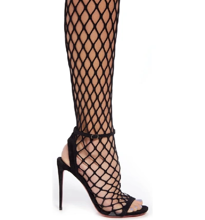 Shop Christian Louboutin Zoom Mesh Tights Sandal In Black