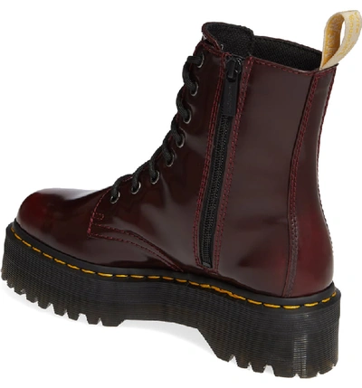 Shop Dr. Martens Jadon Platform Boot In Cherry Red