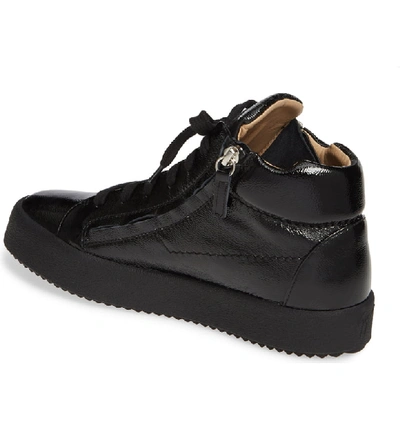 Shop Giuseppe Zanotti May London Mid Top Sneaker In Black