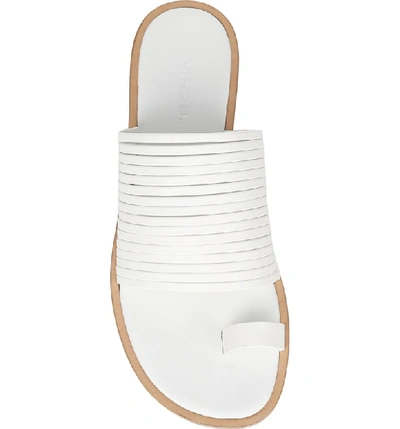 Shop Vince Penrose Toe Loop Sandal In Off White