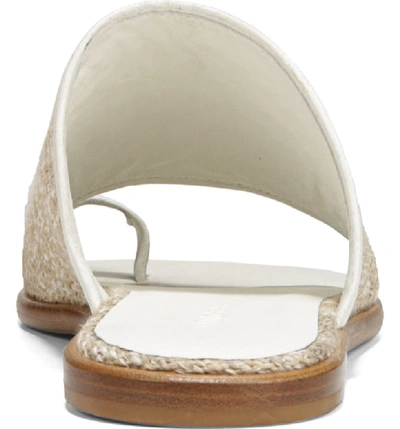Shop Vince Edan Woven Toe Loop Sandal In White/ Natural