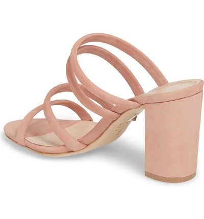 Shop Schutz Felisa Block Heel Sandal In Poppy Rose Leather