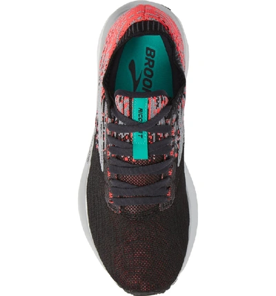 Shop Brooks Ricochet Running Shoe In Pink/ Black/ Aqua