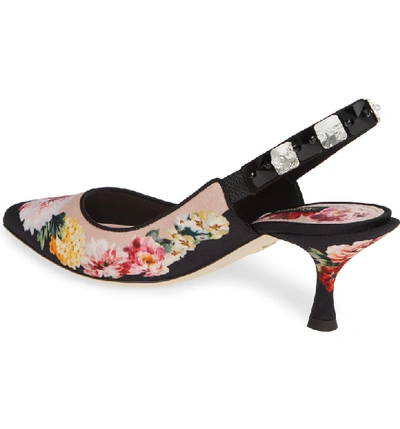 Shop Dolce & Gabbana Floral Slingback Pump In Floral Print