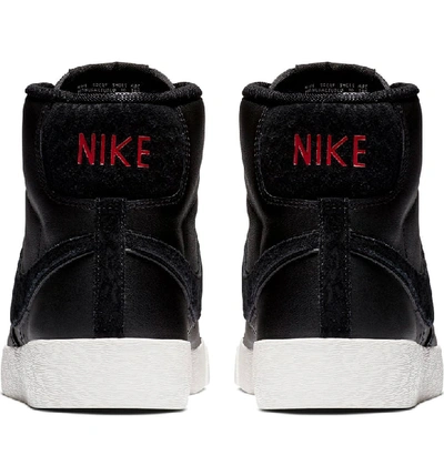Shop Nike Blazer Mid Rebel Sneaker In Black/ Print/ Sail/ Red