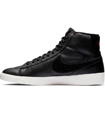 Shop Nike Blazer Mid Rebel Sneaker In Black/ Print/ Sail/ Red