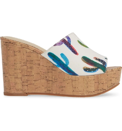 Shop Ariat Layla Wedge Slide Sandal In Cactus Print Fabric