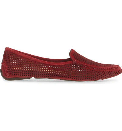 Shop Patricia Green 'barrie' Flat In Red Suede