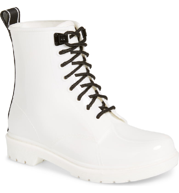 michael kors rain boots white