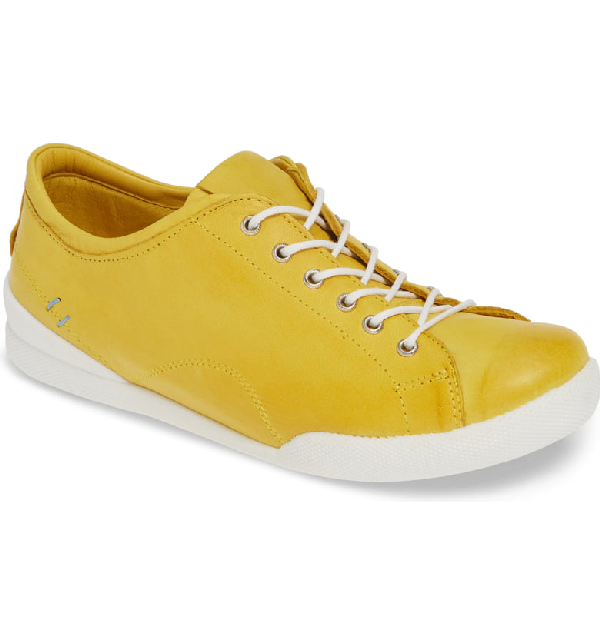 Sheridan Mia Abbey 2 Sneaker In Yellow Leather Modesens