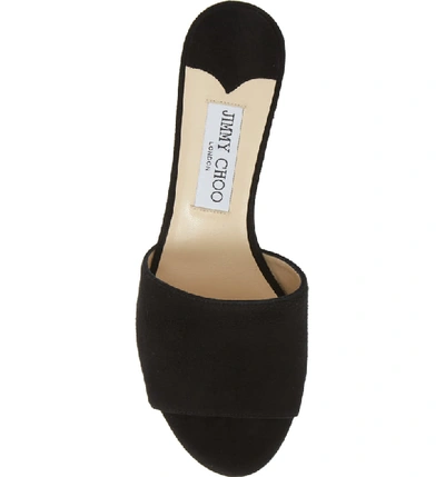 Shop Jimmy Choo Deedee Platform Wedge Slide Sandal In Black Suede