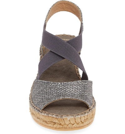 Shop Toni Pons Sol Wedge Espadrille Sandal In Lead Fabric