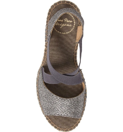 Shop Toni Pons Sol Wedge Espadrille Sandal In Lead Fabric