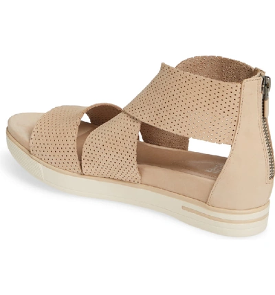 Shop Eileen Fisher Sport Platform Sandal In Lino Nubuck Leather
