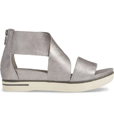 Shop Eileen Fisher Sport Platform Sandal In Silver Metallic