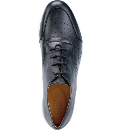Geox Arjola Derby Sneaker In Navy Leather | ModeSens
