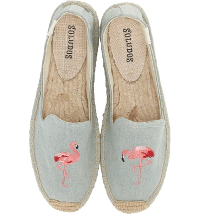 Shop Soludos Espadrille Slip-on In Flamingo Chambray