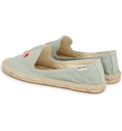 Shop Soludos Espadrille Slip-on In Flamingo Chambray