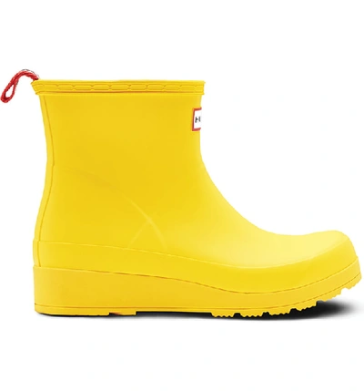 Shop Hunter Original Play Waterproof Rain Bootie In Wader Yellow
