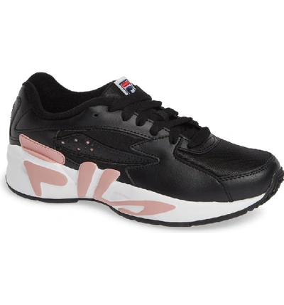 Shop Fila Mindblower Shoe In Black/ White/ Pink Shadow