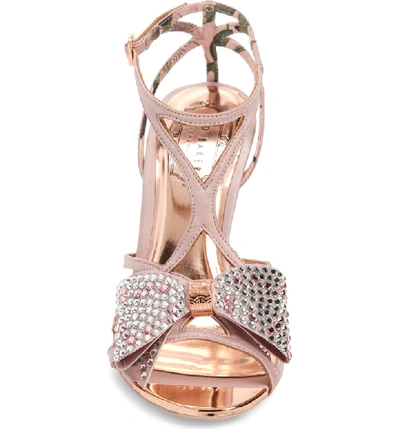 Shop Ted Baker Arayi Sandal In Pink Blossom Satin