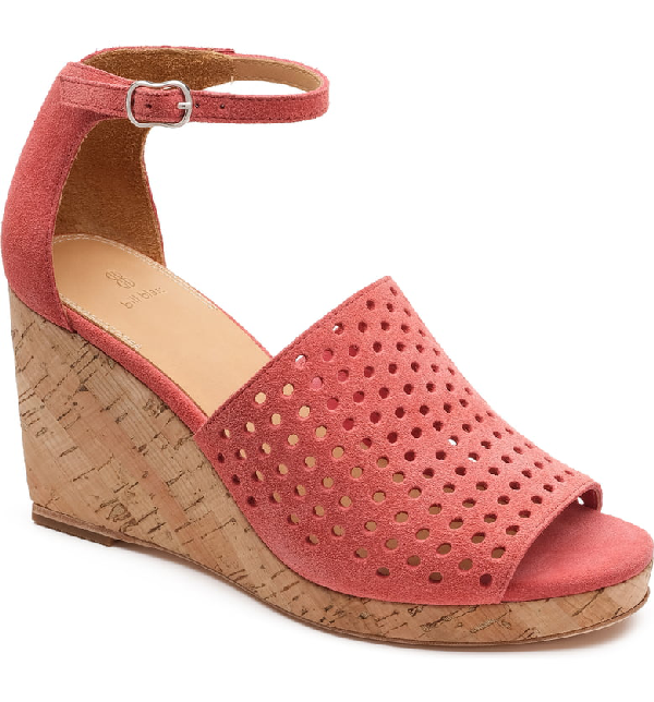 coral wedge sandals