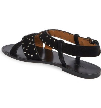 Shop Isabel Marant Jano Studded Strappy Sandal In Black