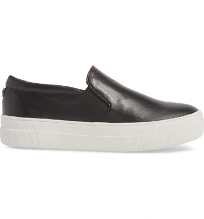 Shop Steve Madden Gills Platform Slip-on Sneaker In Black Leather